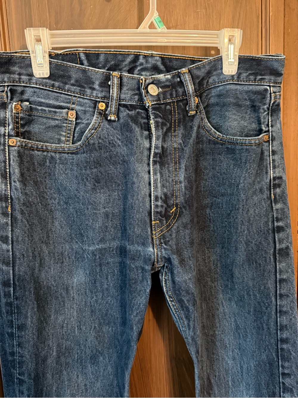 Levi's 505 Men's Straight Jeans in Dark Blue Wash